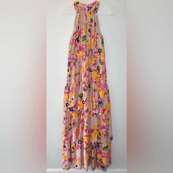 MSGM Floral Print Halter Maxi Dress Size 40(S) - Picture 6 of 10